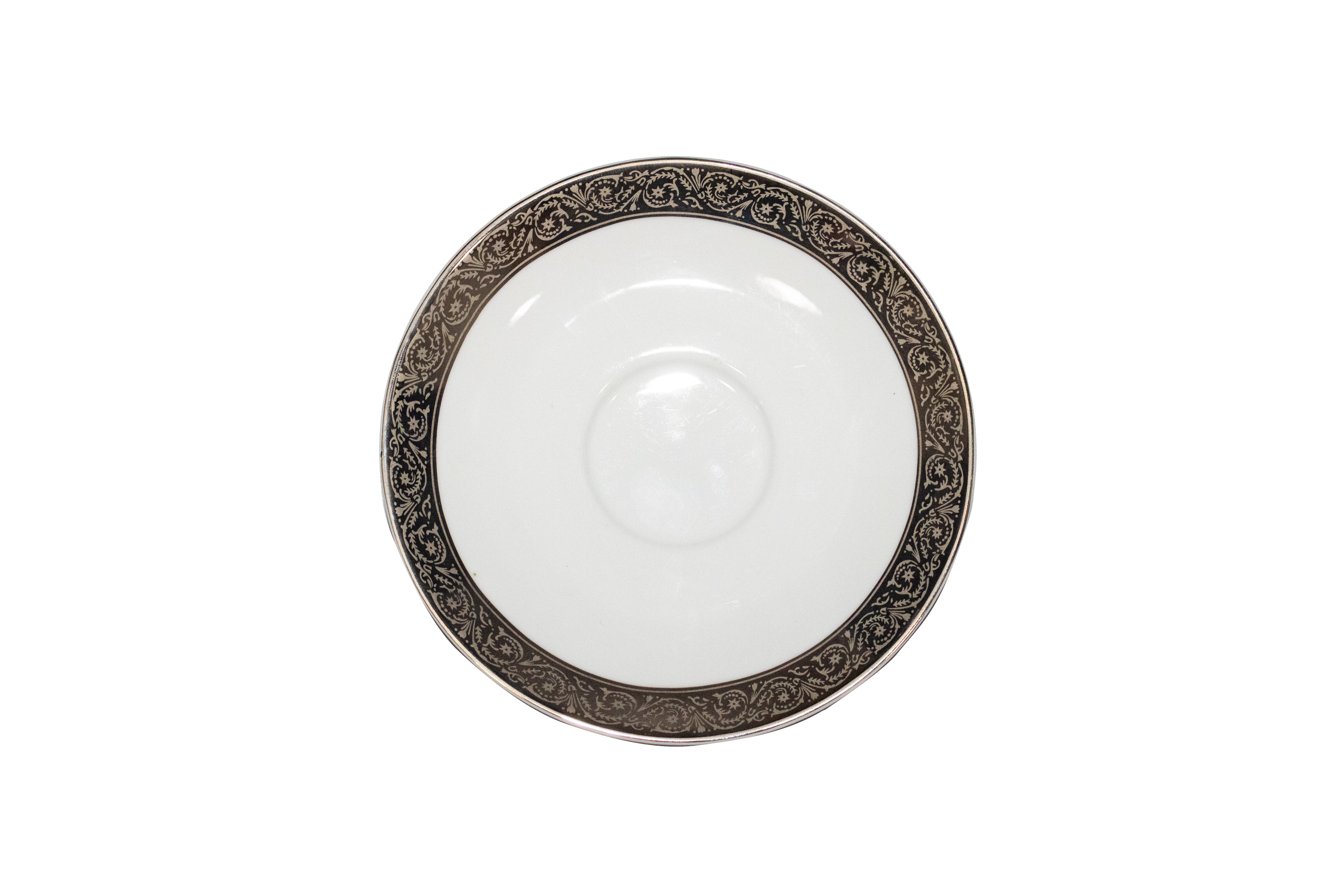 Dankotuwa 12-Piece Platinum-Lined Cup & Saucer Set – Premium Porcelain (Design 20101 PL)