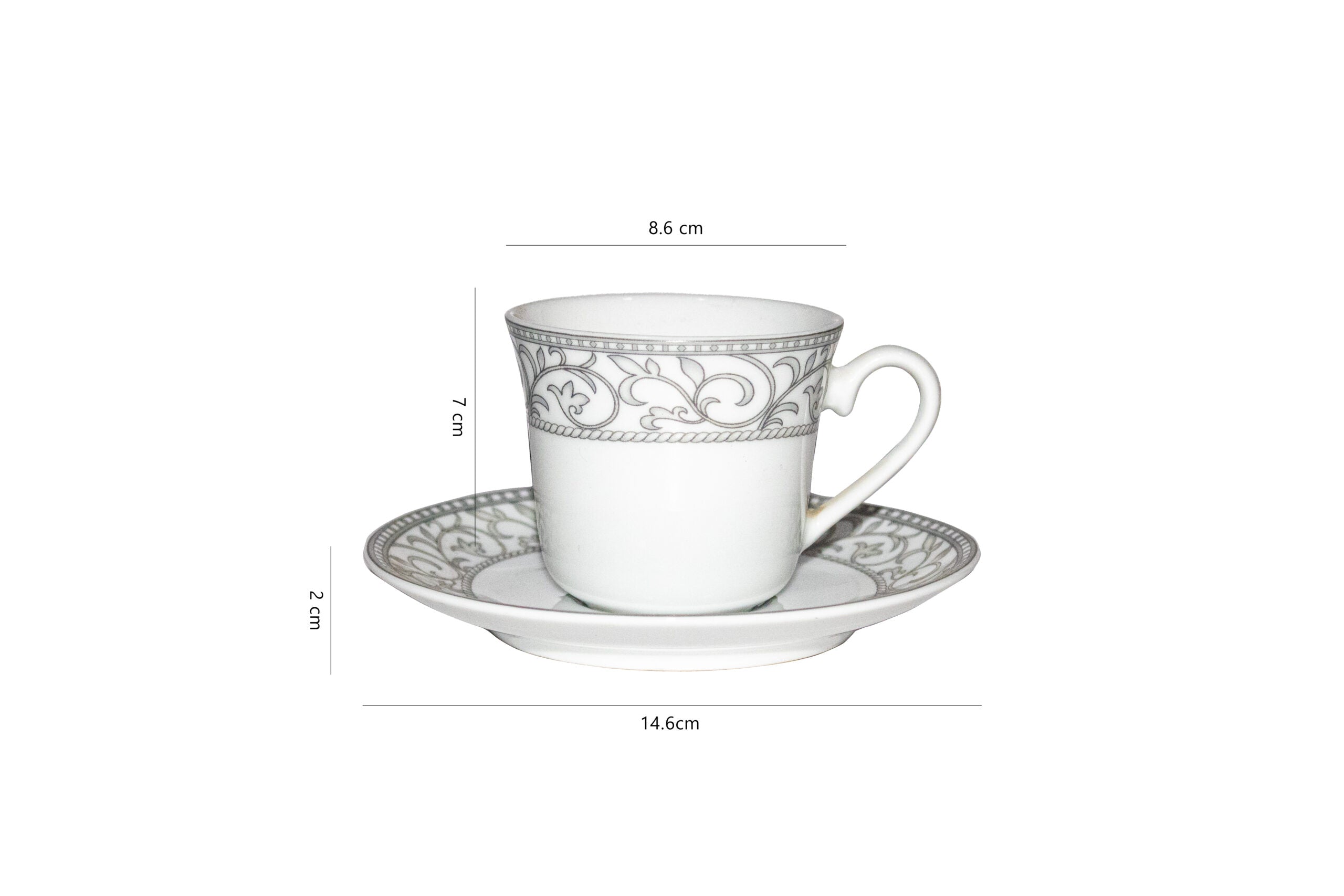 Azure Victorian Grace – 12-Piece Tea Set