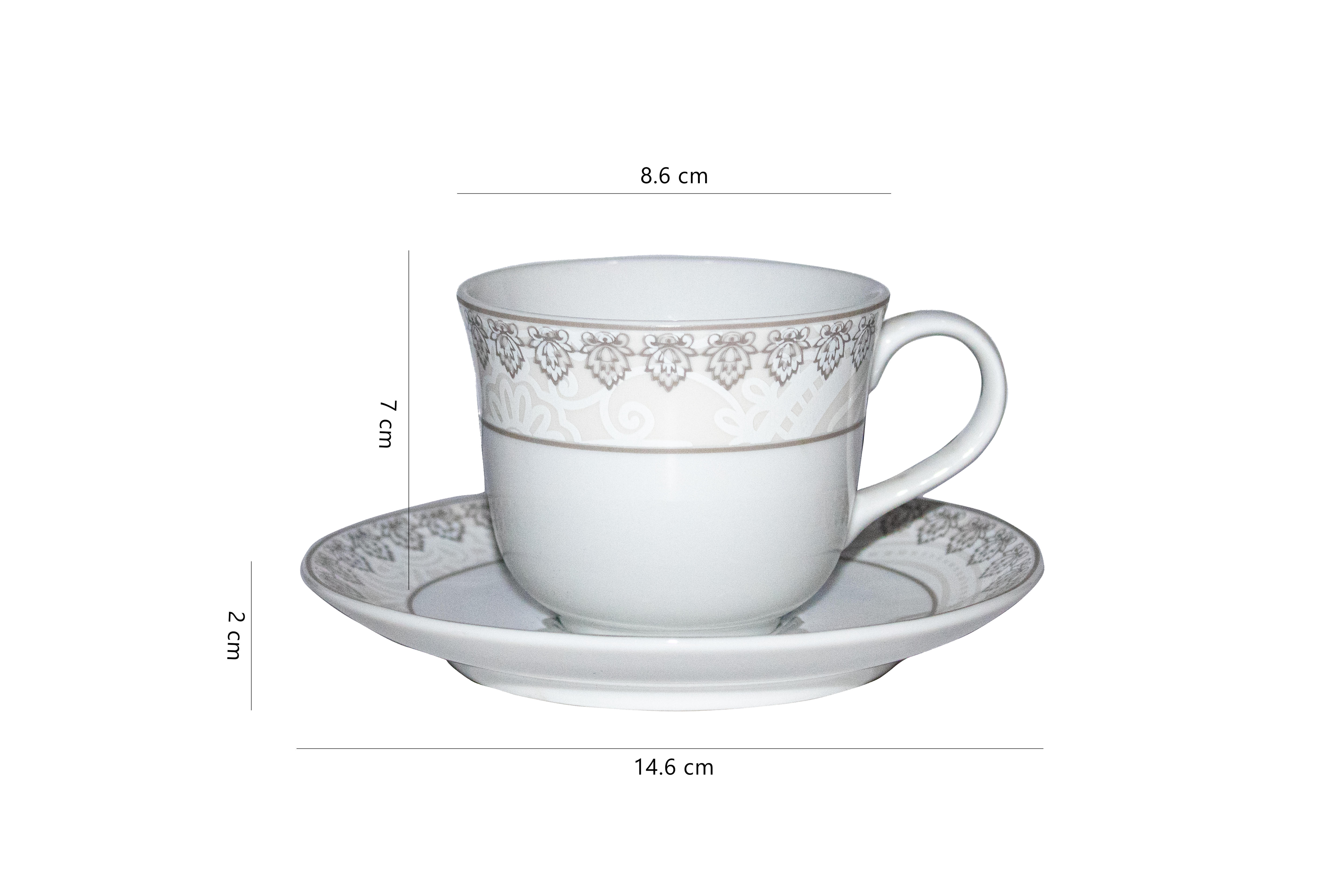 Azure Ivory Bloom – 12-Piece Tea Set