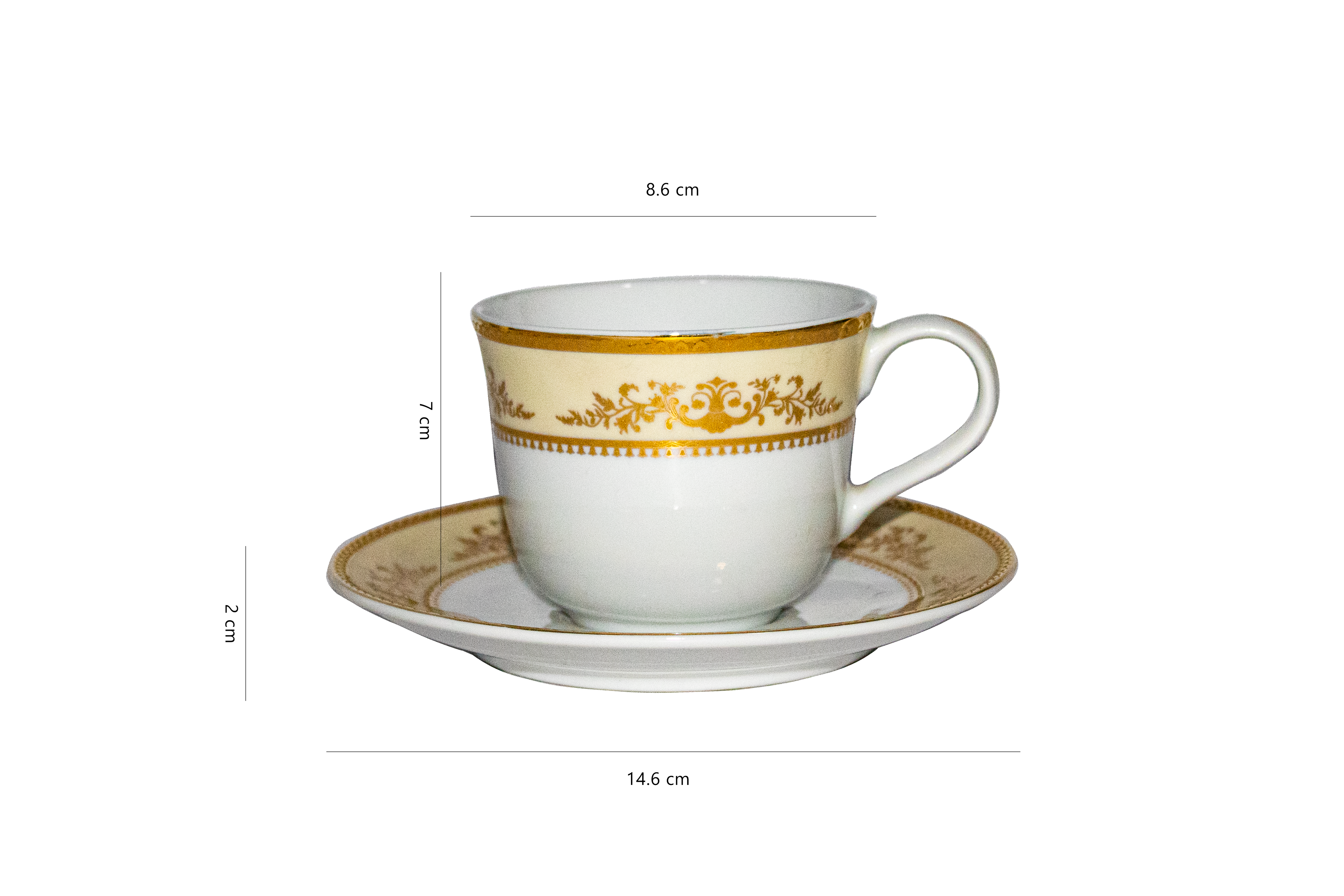 Azure Imperial Aurelia – 12 Piece Gold Lining Tea Set