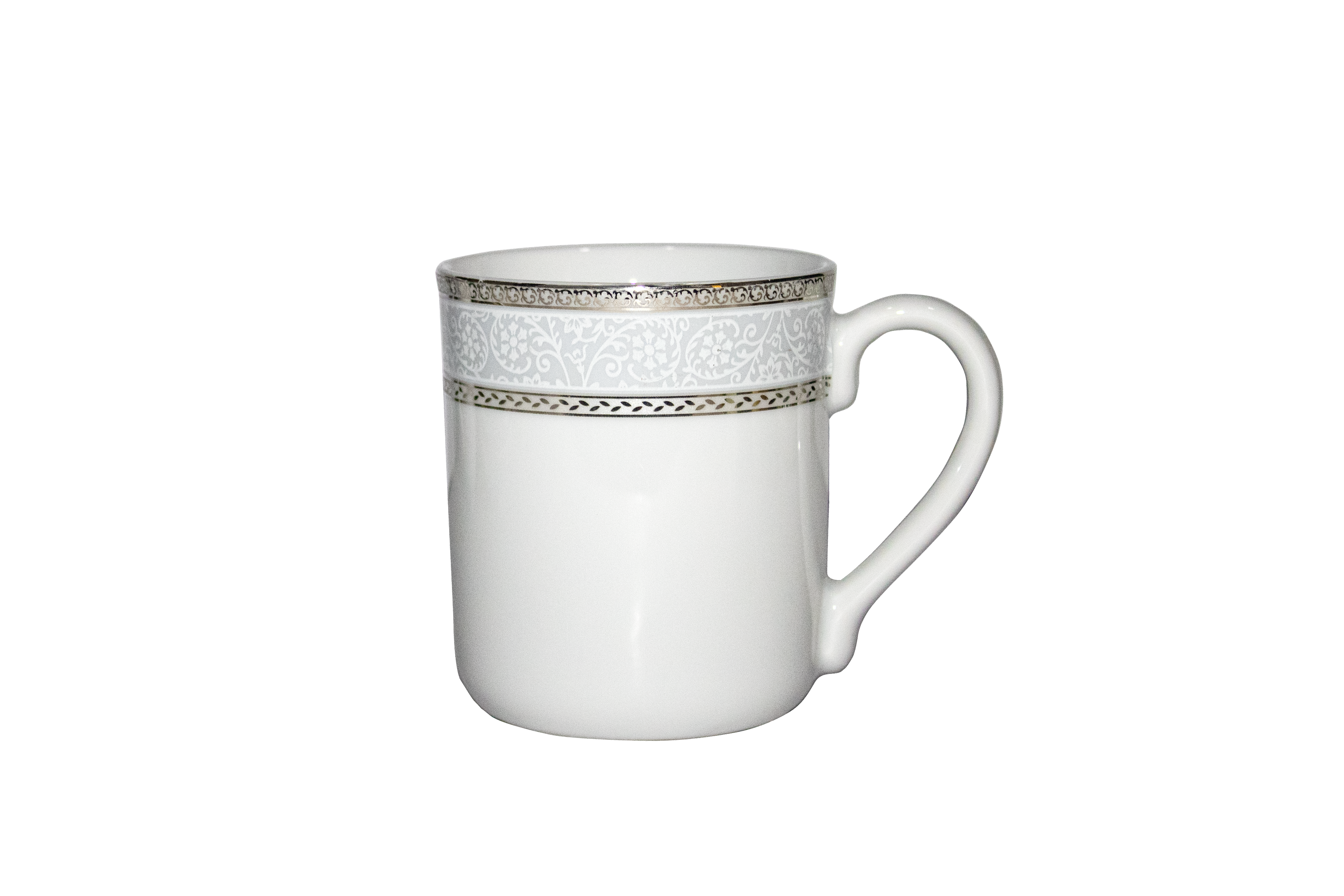 Azure Celestial Silver Lace – Set of 2 Platinum Lining Mug Set