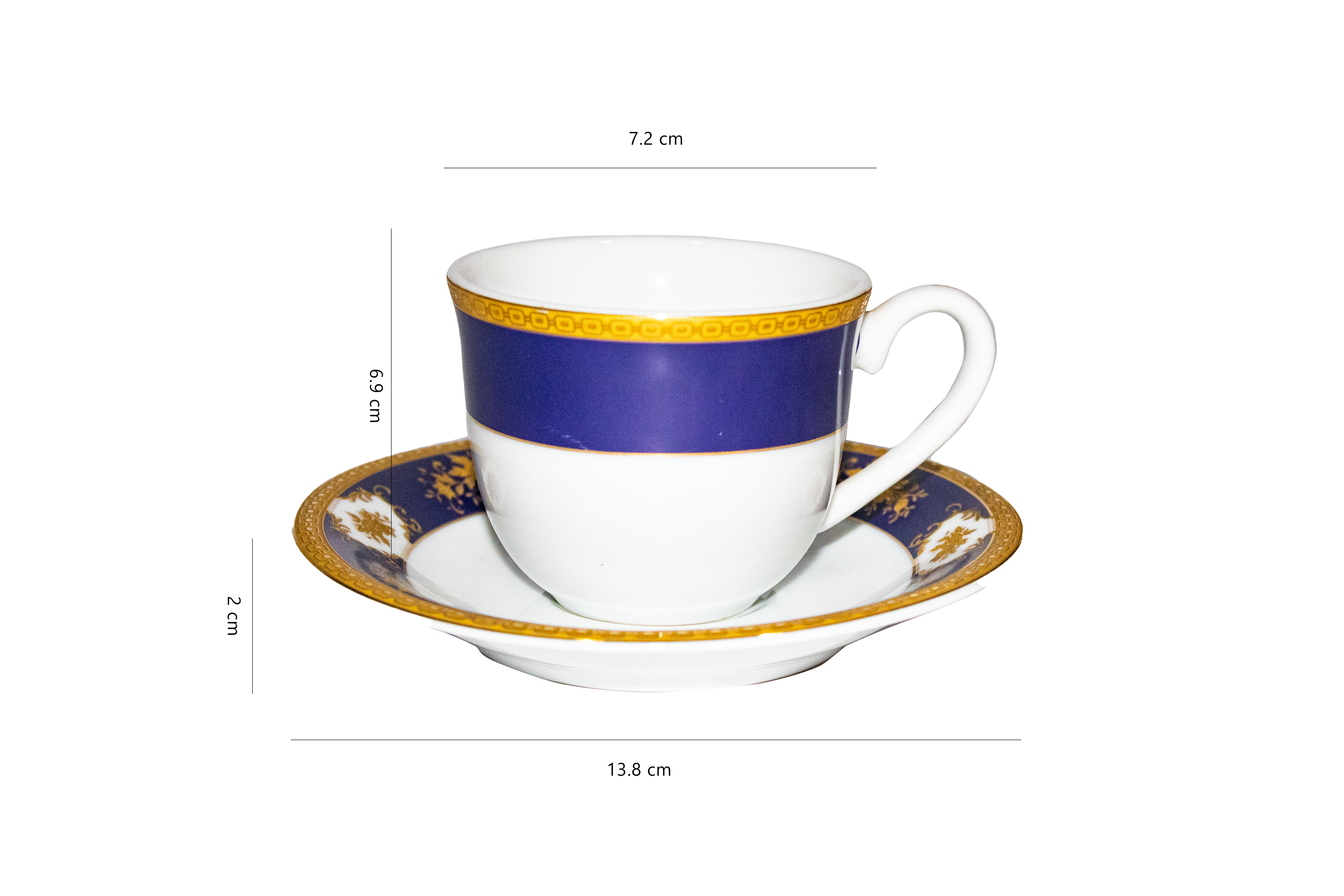 Azure Imperial Sapphire – 12 Piece Gold Lining Tea Set
