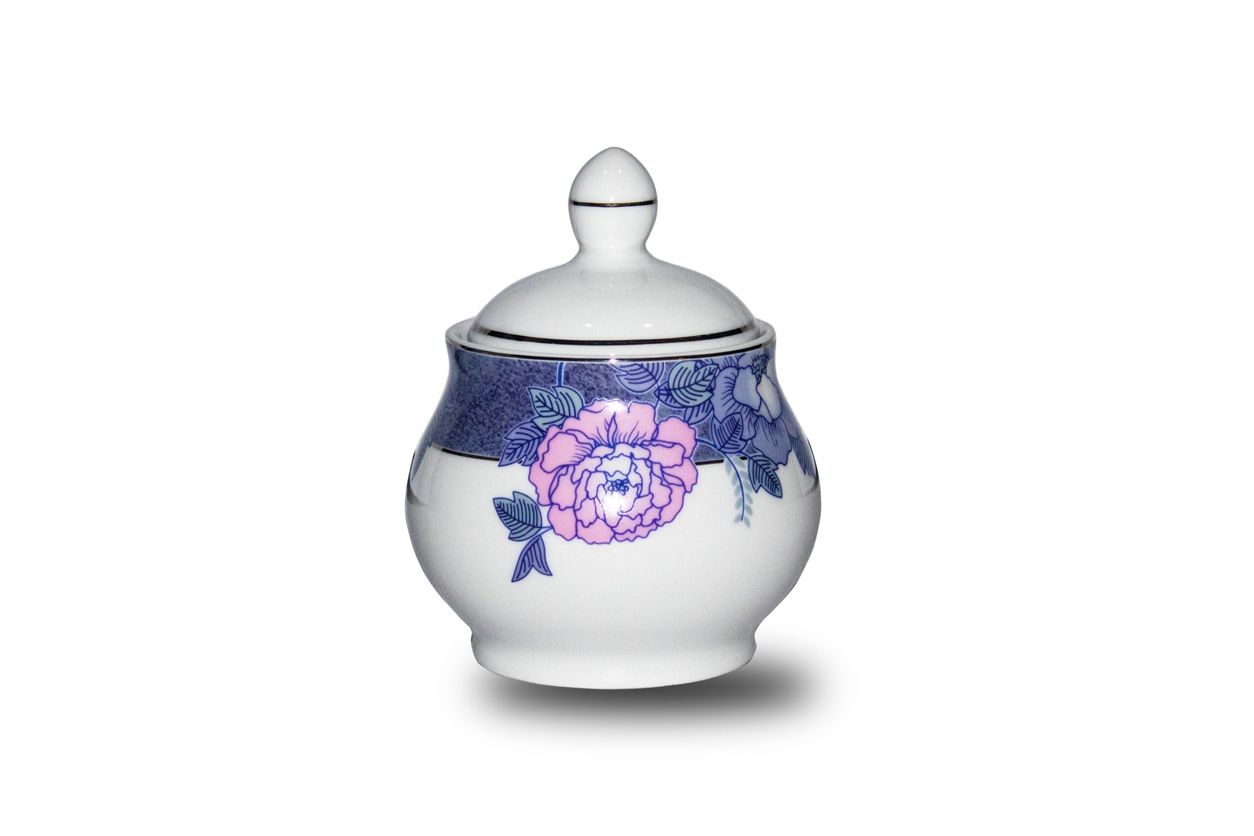 Azure Lavender Garden – 17 Piece Platinum Lining Tea Set