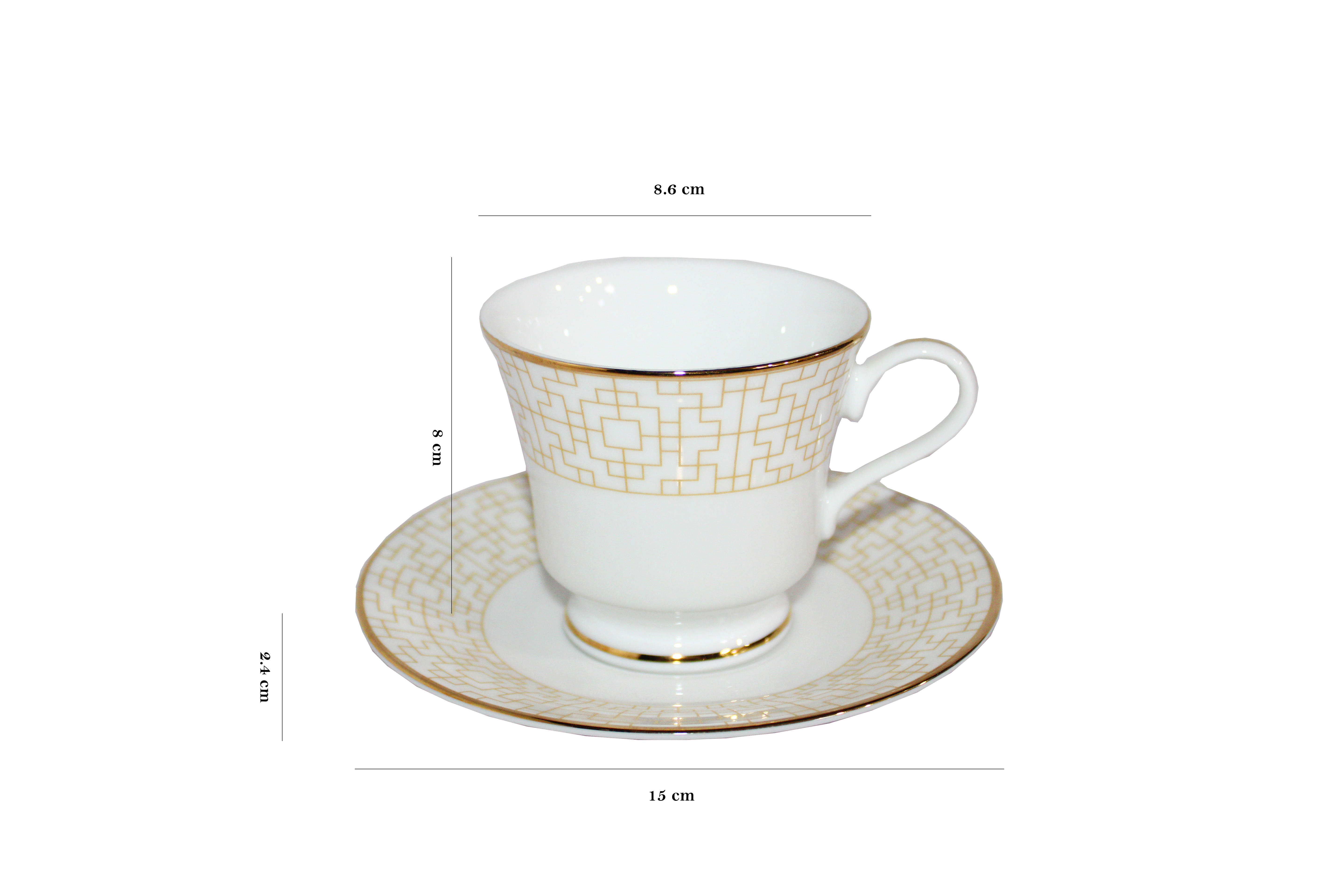 Azure by Dankotuwa Dimension – 12 Piece Gold Lining Tea Set