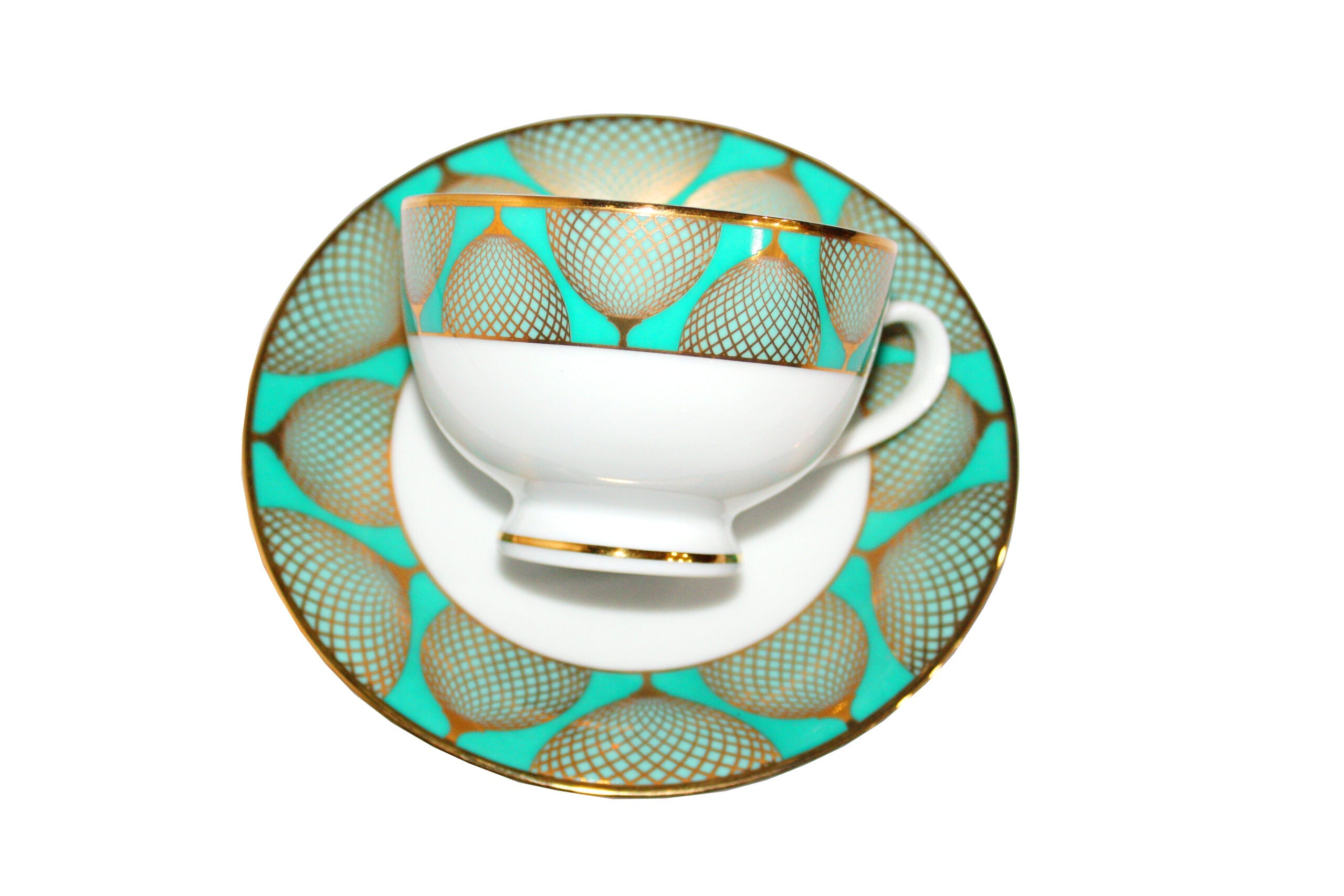Azure by Dankotuwa Neon Tepal – 12 Piece Gold Lining Tea Set