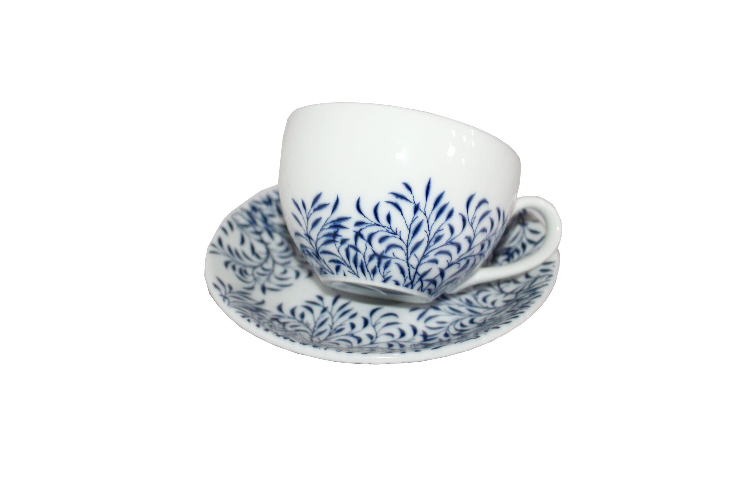 Azure by Dankotuwa Blue Leaf – 12 Piece Tea Set