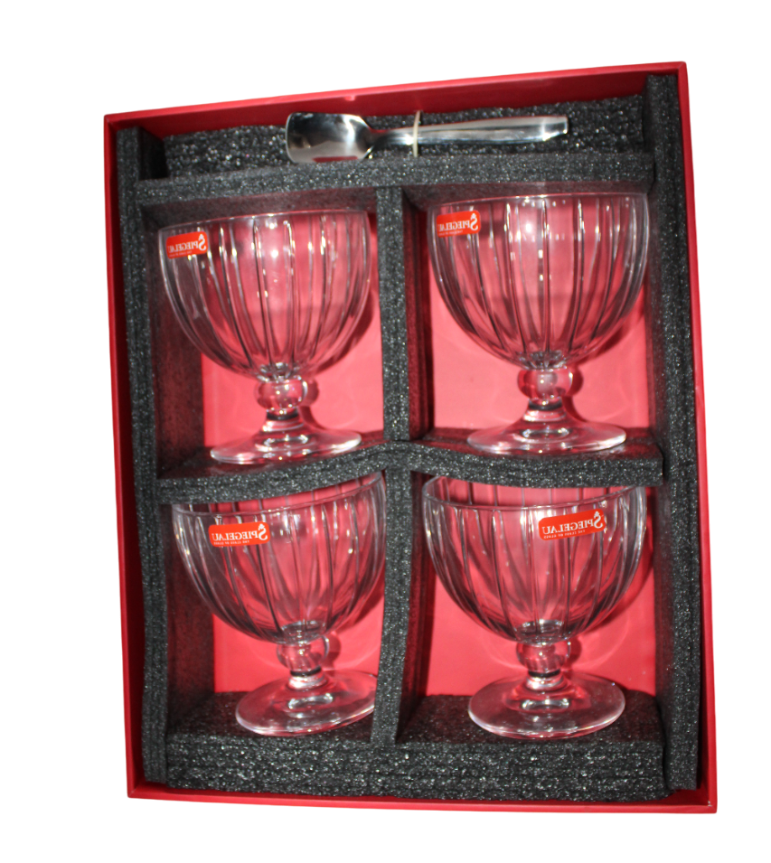 SPIEGELAU DESSERT SET | 8-Piece Crystal Ice Cream Bowl Set