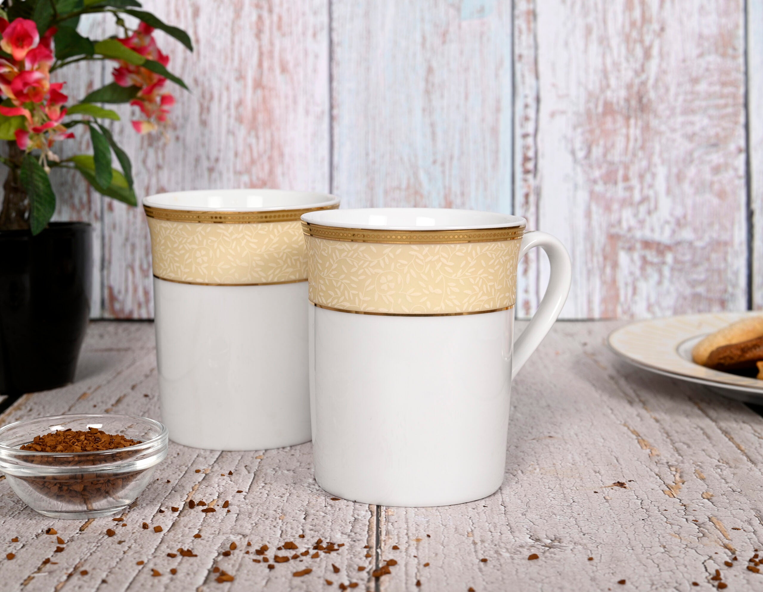 Azure by Dankotuwa Pandora Hot – Set of 2 Gold Lining Mug Set