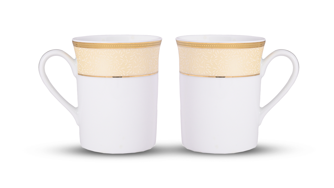 Azure by Dankotuwa Pandora Hot – Set of 2 Gold Lining Mug Set