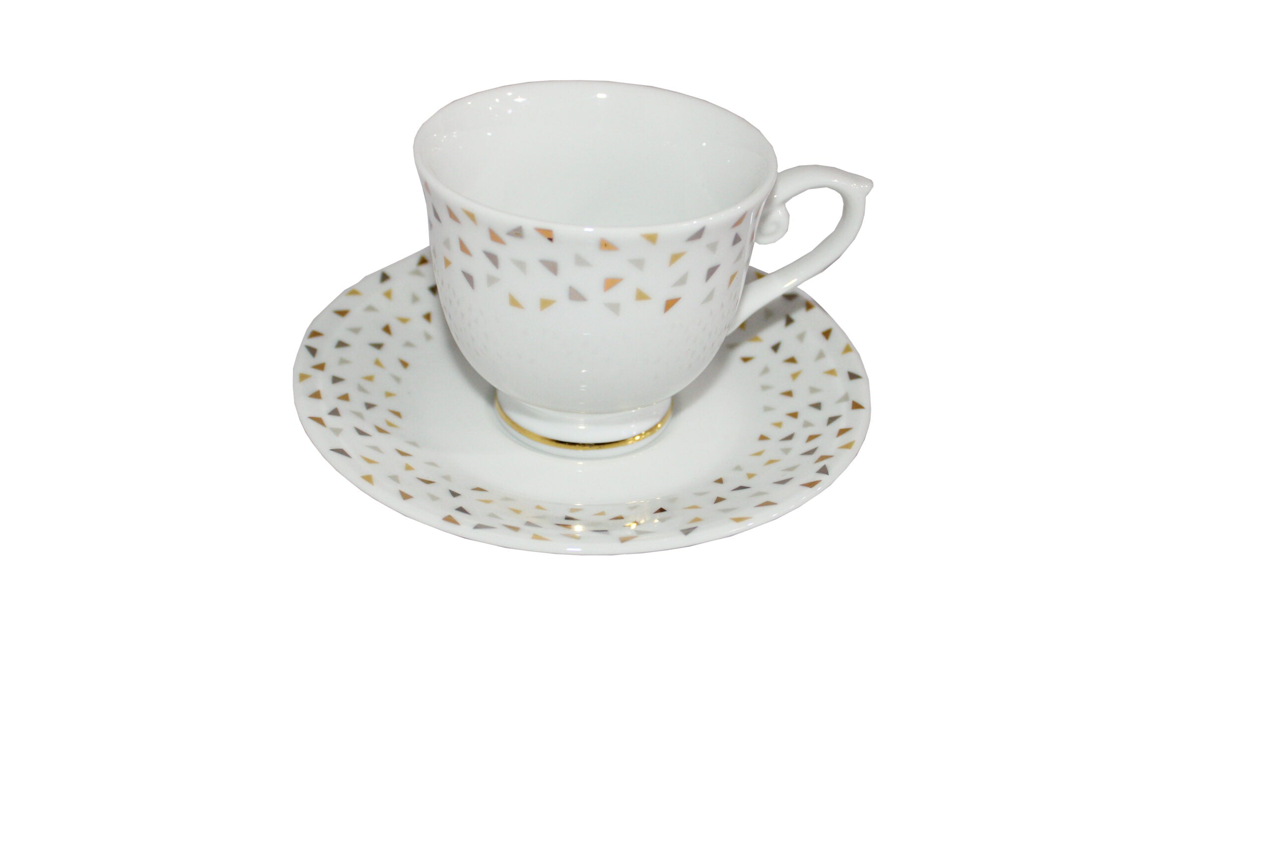 Azure by Dankotuwa Trangle Gold – 12 Piece Gold Lining Tea Set