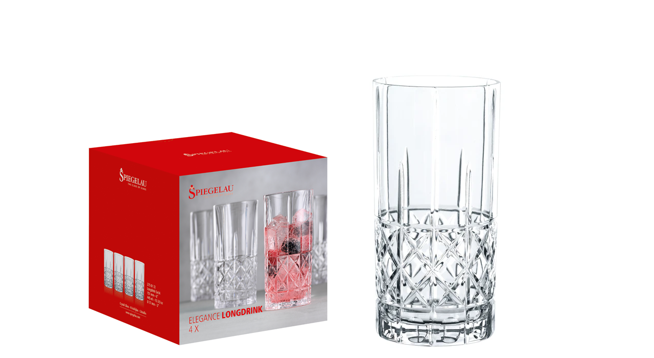 Spiegelau Elegance Long Drink Glass Set – 445ml, Set of 6