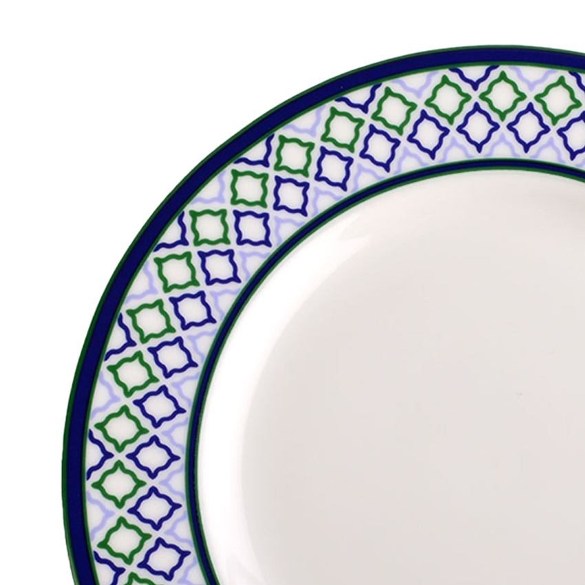 Azure Moroccan Trellis – 21 Piece Dinner Set