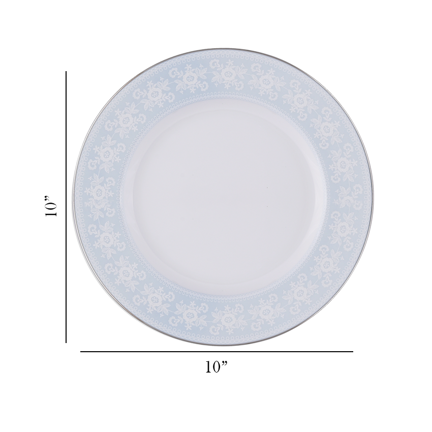 Azure By Dankotuwa Pizzi Marlette 21-Piece Porcelain Dinner Set - Platinum Lining