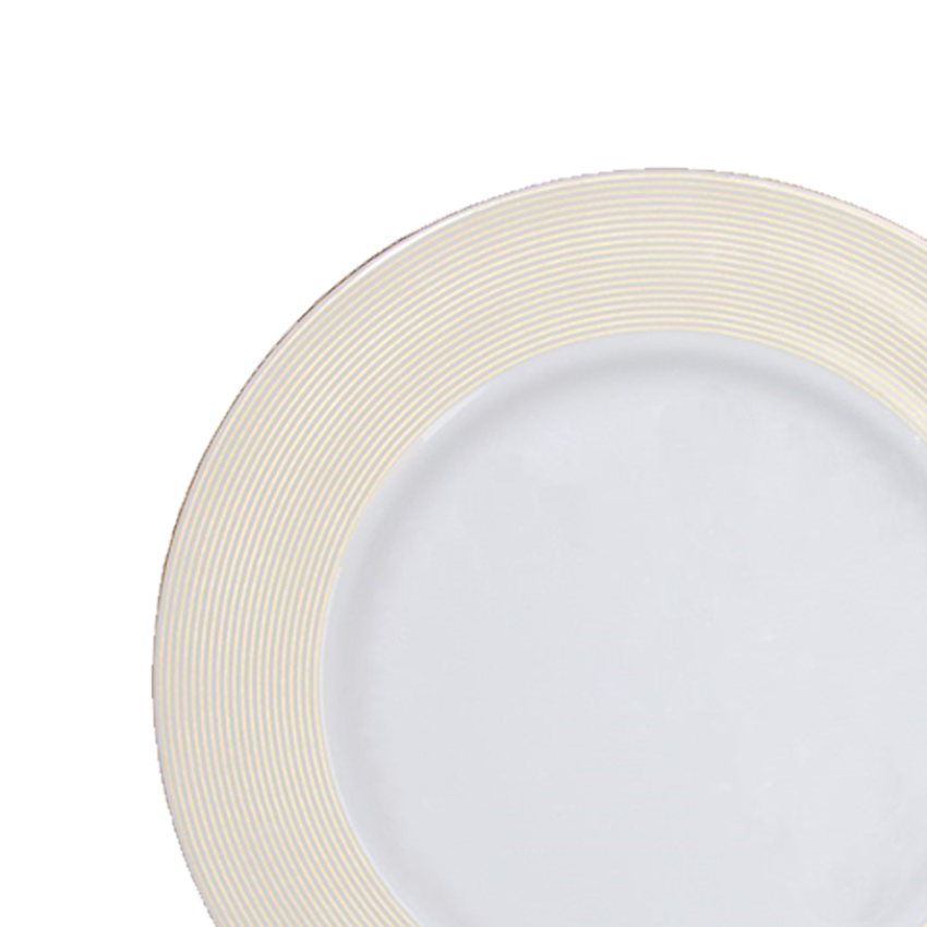 Azure By Dankotuwa Valentino 21-Piece Porcelain Dinner Set - Gold Lining