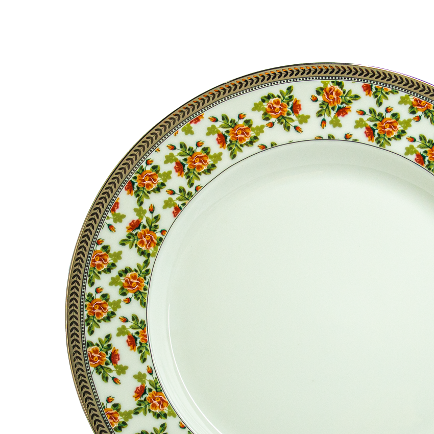 Azure By Dankotuwa Florescent 21-Piece Porcelain Dinner Set - Platinum Lining