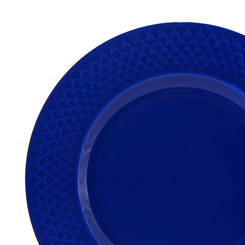Azure By Dankotuwa Water Drop Dark Blue 21-Piece Porcelain Dinner Set - Gold Lining