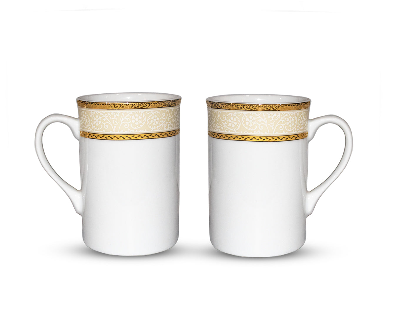 Azure Imperial Grace – Set of 2 Gold Lining Mug Set