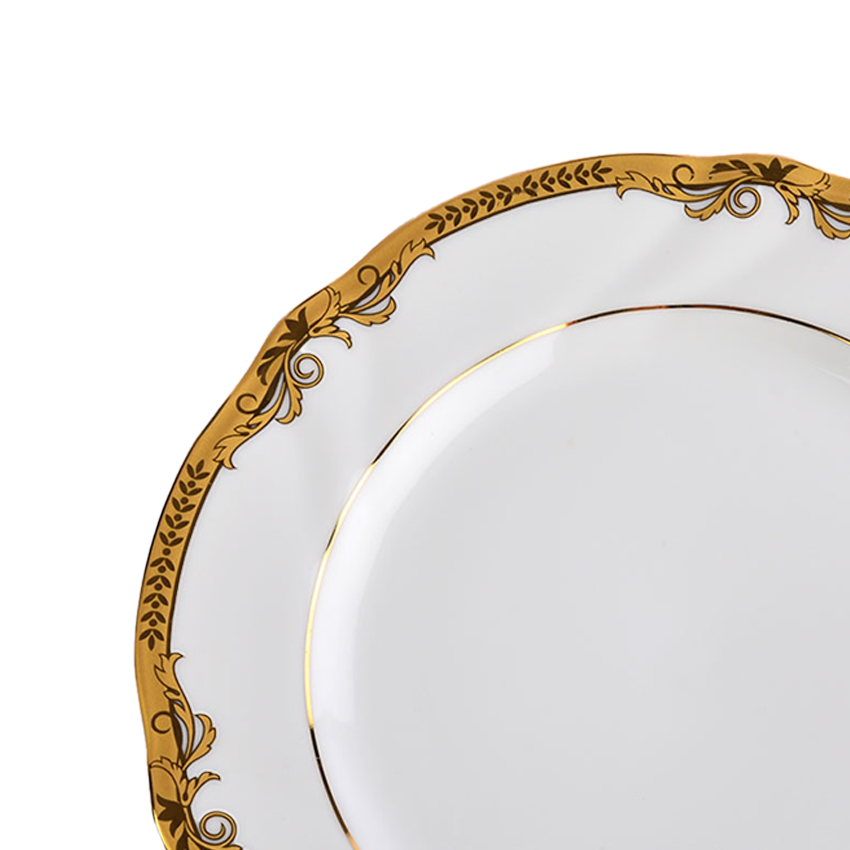 Azure Gold Empress – 21 Piece Gold Dinner Set