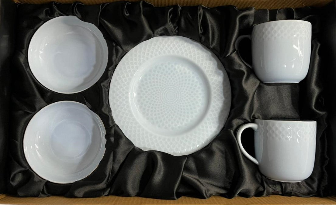 Dankotuwa Glazed Snack Gift Set – Water Drop Blue 6-Piece Set