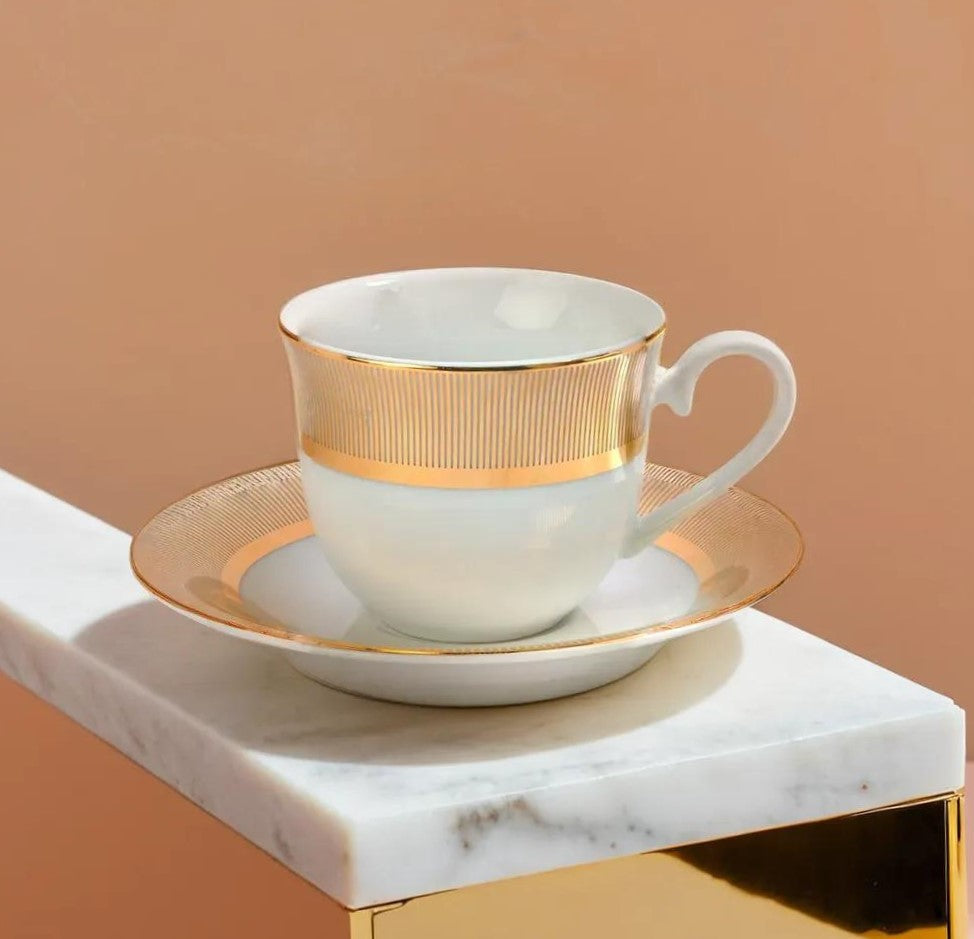 Azure Super Gold – 12 Piece Gold Lining Tea Set