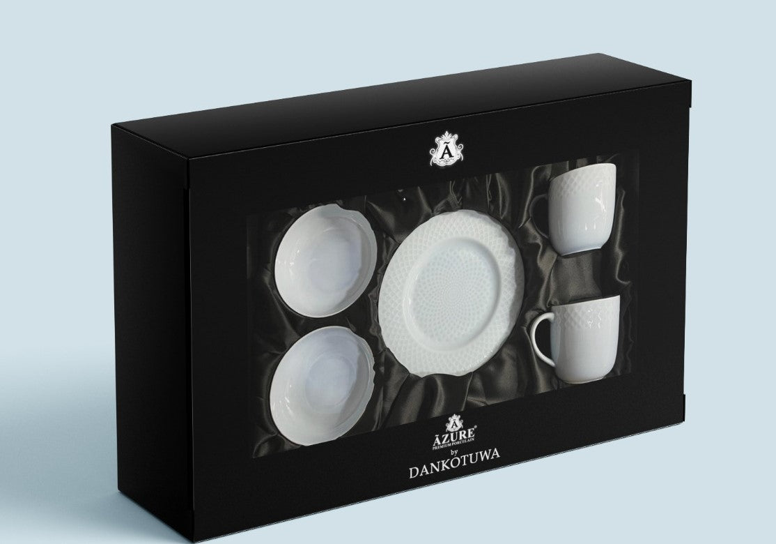Dankotuwa Glazed Snack Gift Set – Water Drop Blue 6-Piece Set