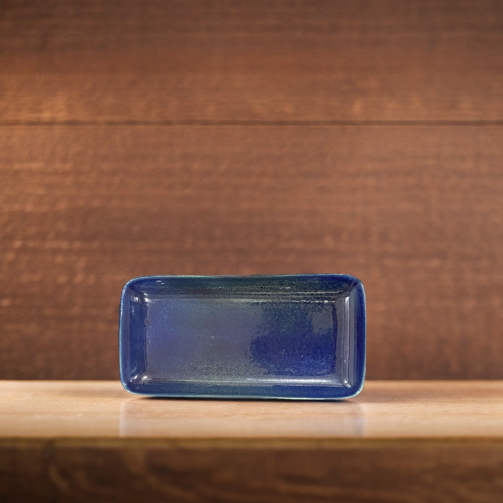 Azure by Dankotuwa Dark Blue Sip and Snack Set – 5 Piece Gold Porcelain Set