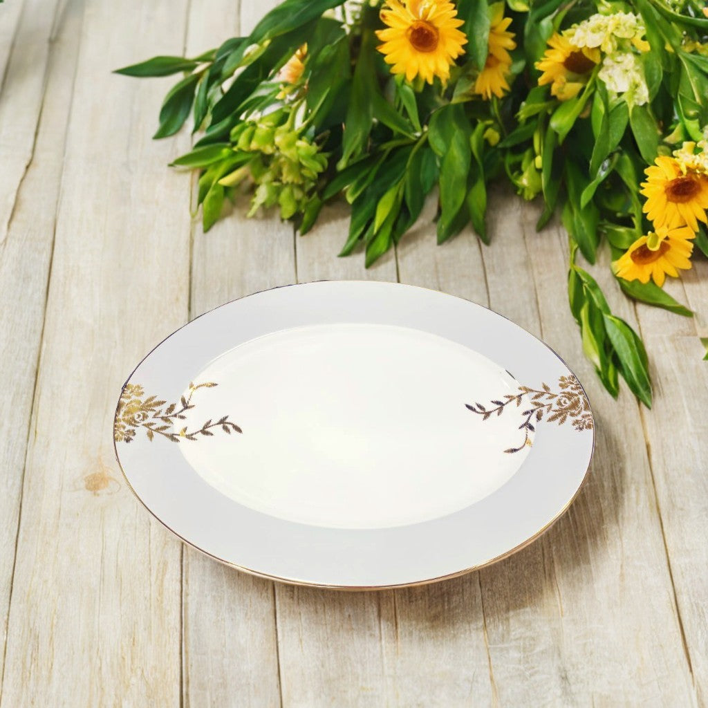 Azure Golden Whisper Platter and Plate Gift Set