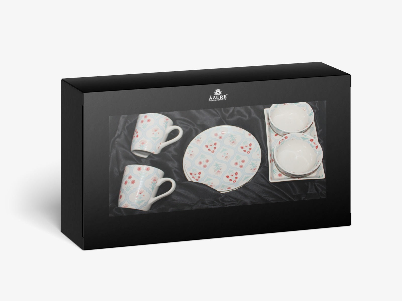BHUMIJA GIFT SET – JHAROKHA | 7-Piece Premium Stoneware Snack Set