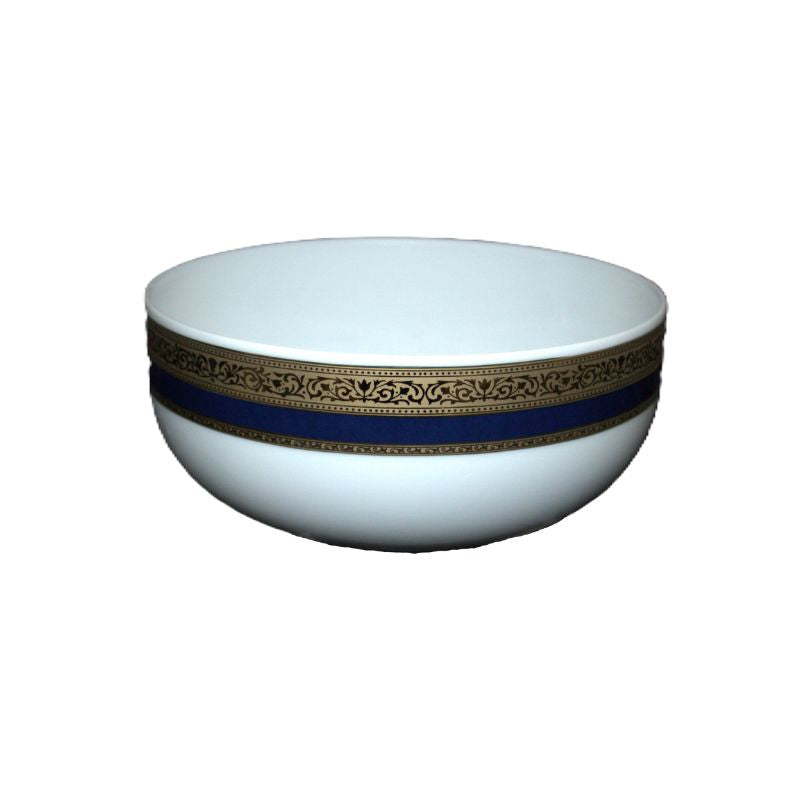 Azure By Dankotuwa Sapphire Laurel Blue 21-Piece Porcelain Dinner Set - Gold Lining