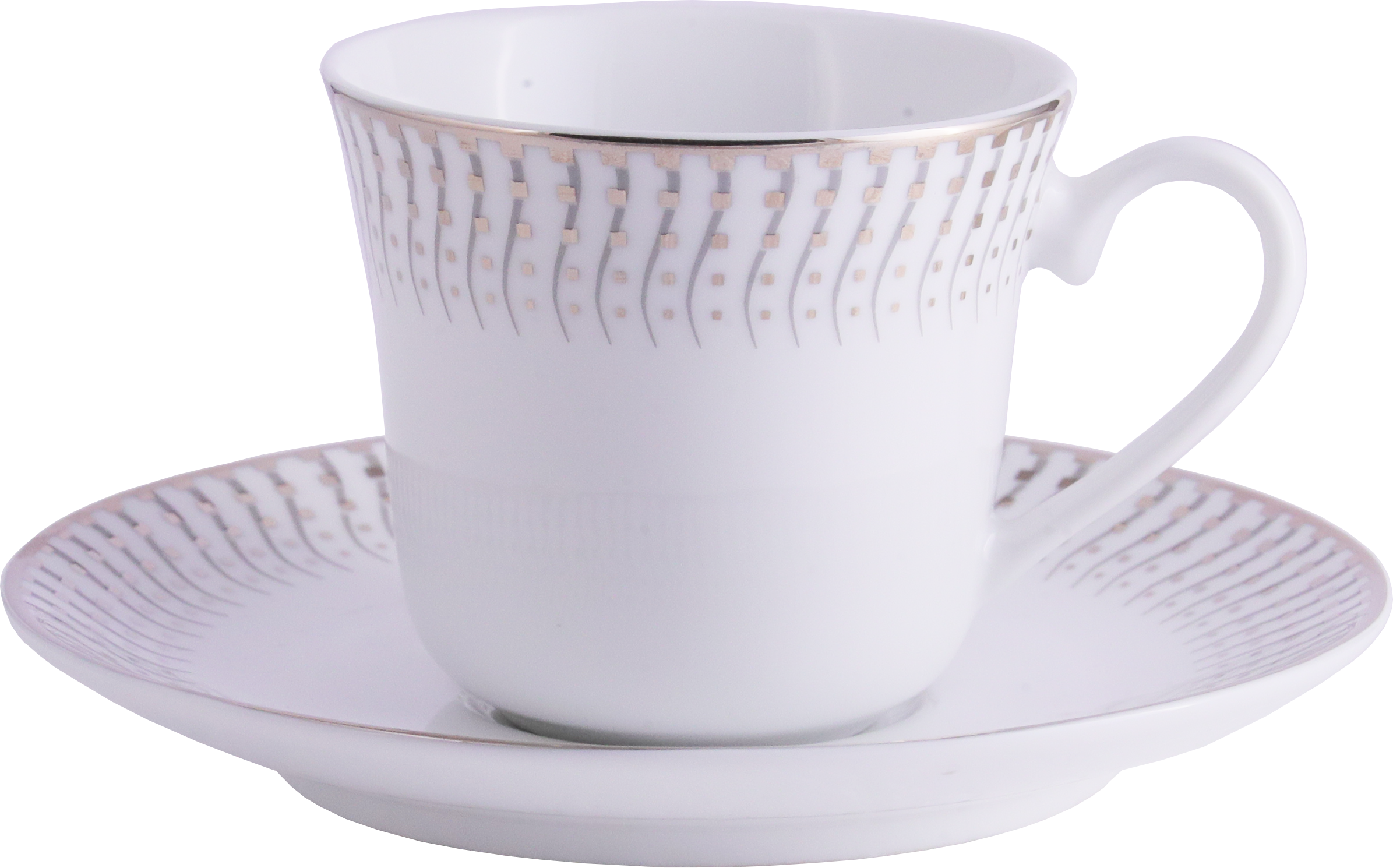 Azure Silver Drift – 12 Piece Platinum Lining Tea Set