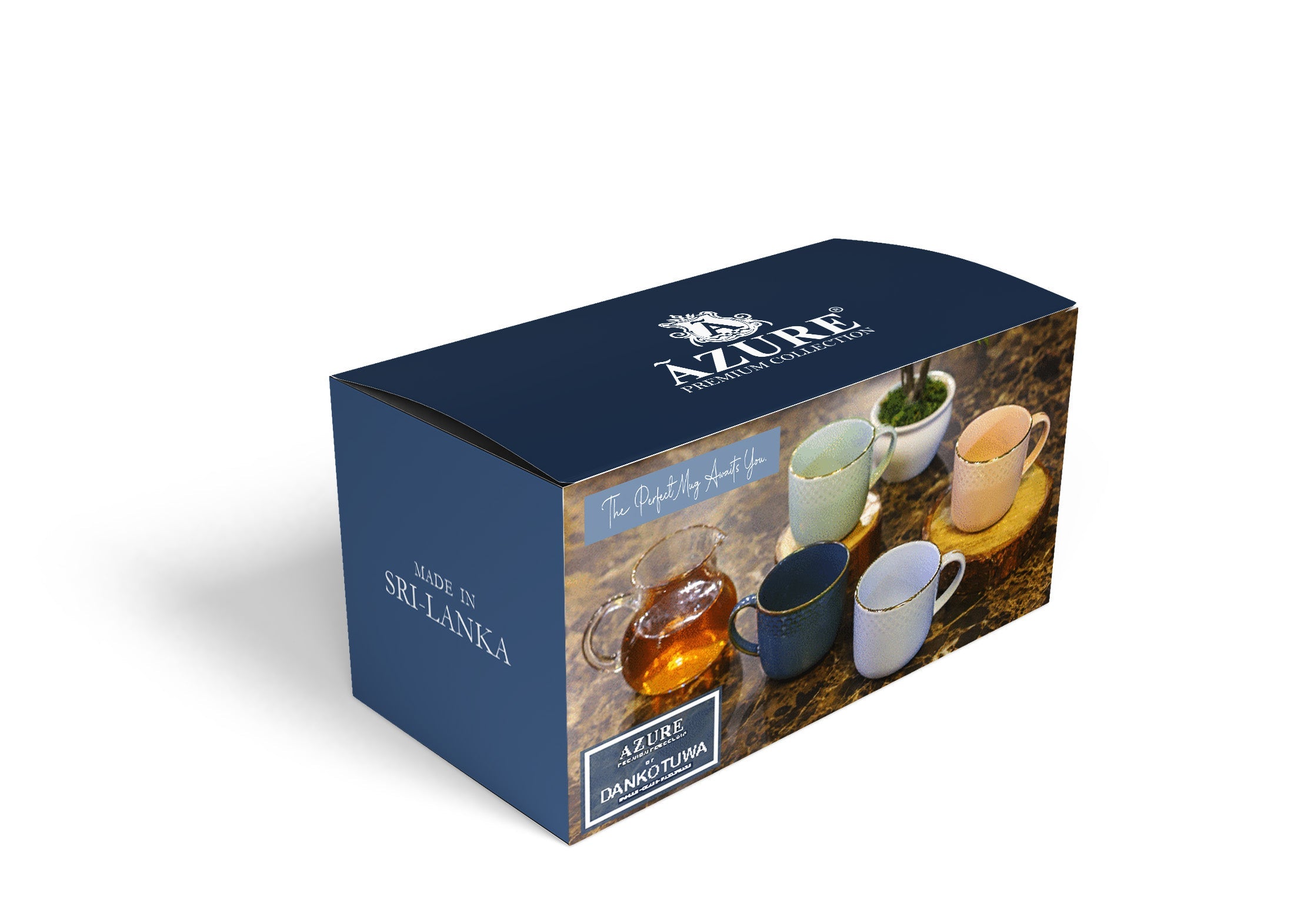 Azure by Dankotuwa Asuka – Set of 2 Platinum Lining Mug Set
