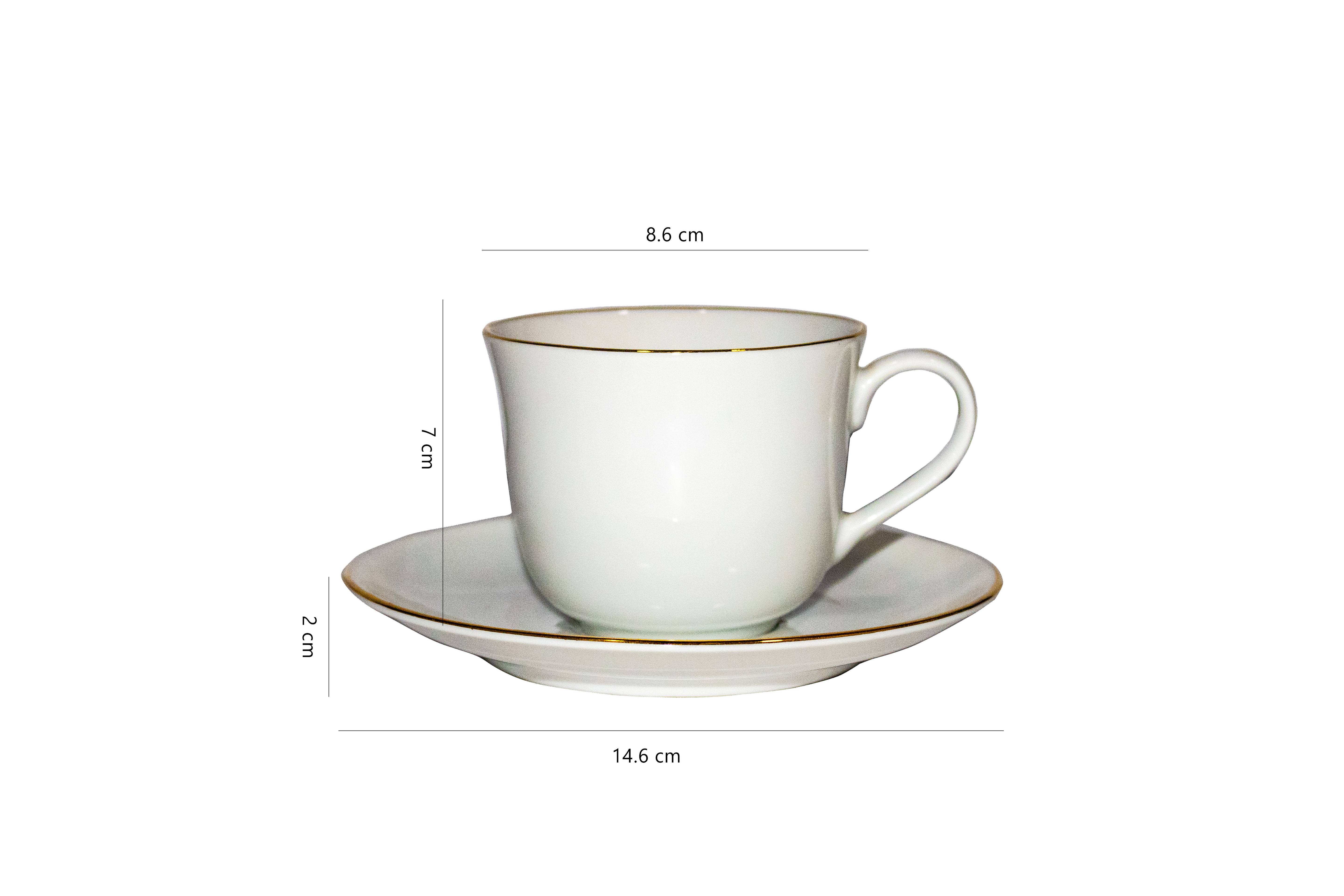Azure Opaline Gold – 12 Piece Gold Lining Tea Set