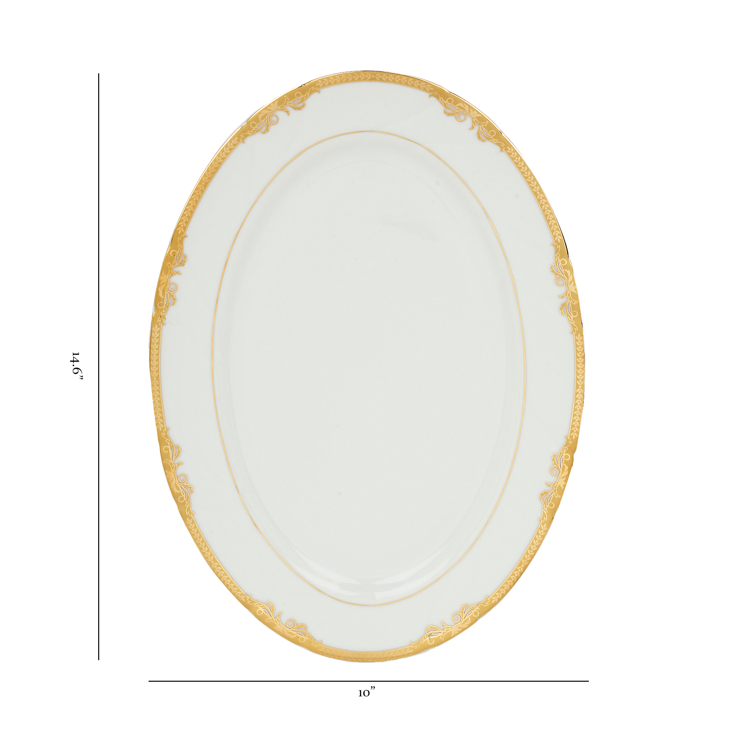 Azure Gold Empress – 21 Piece Gold Dinner Set