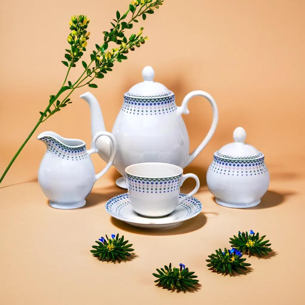 17-Piece Tea Set - Contemporary Formal Tea Service - Premium Porcelain