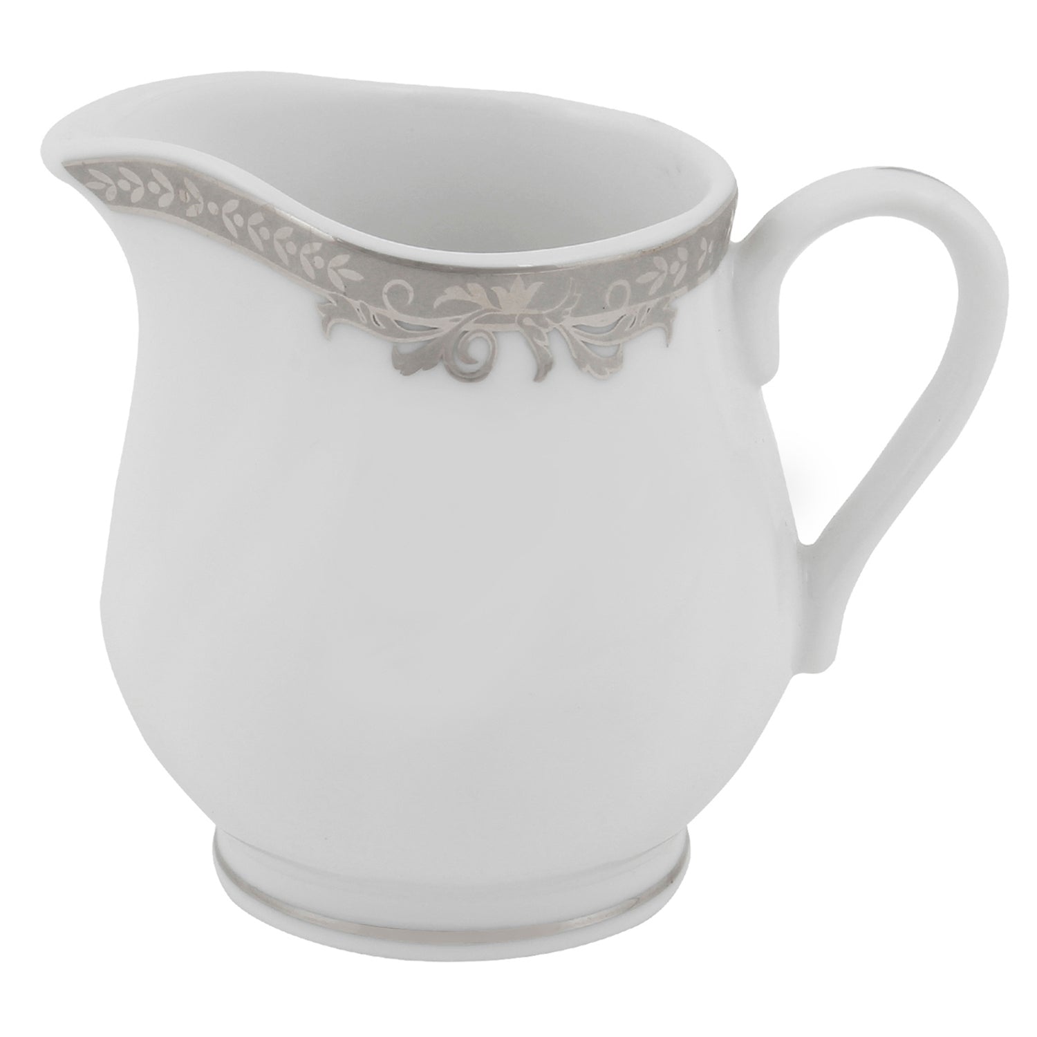 17-Piece Tea Set - Platinum Trim - Contemporary Formal Tea Service - Premium Porcelain