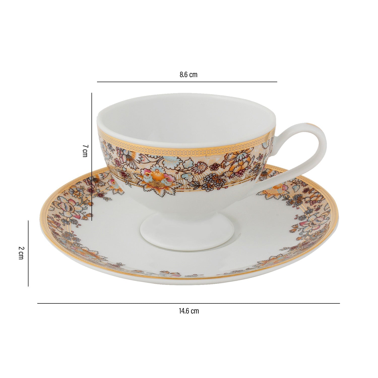 Azure Regalia – 12 Piece Gold Lining Tea Set