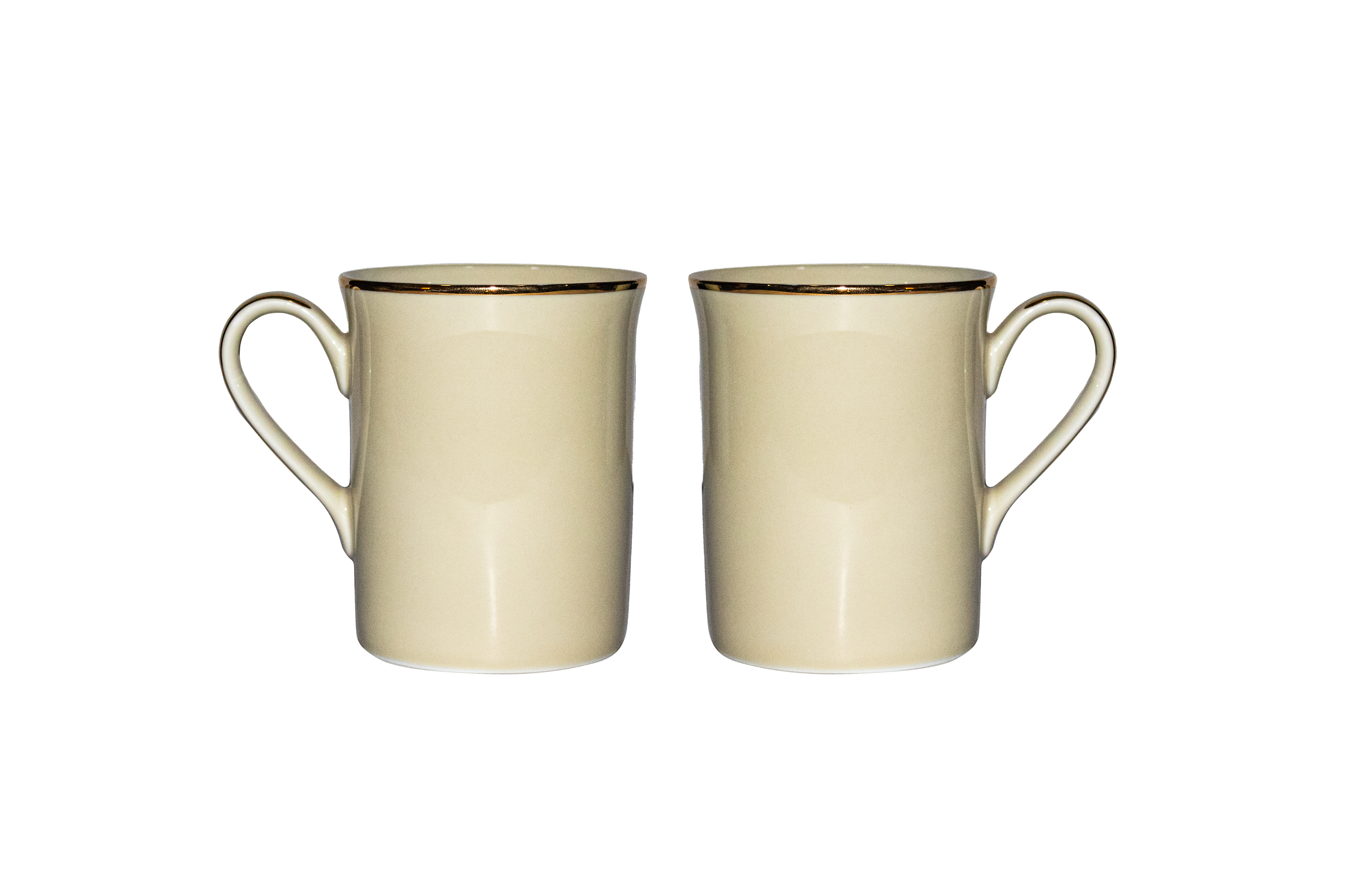Azure by Dankotuwa Light Brown – Set of 2 Gold Lining Mug Set