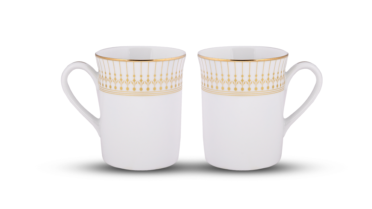 Azure by Dankotuwa Rasalas – Set of 2 Gold Lining Mug Set