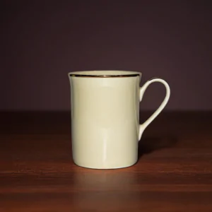 Dankotuwa Light Brown Set of 2 Porcelain Mugs – Gold Lining
