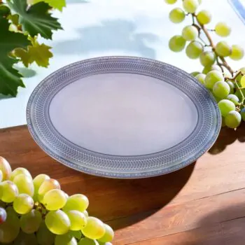 Azure Snack Set – Elegant Porcelain Platter & Plate Gift Set (Design 21504)
