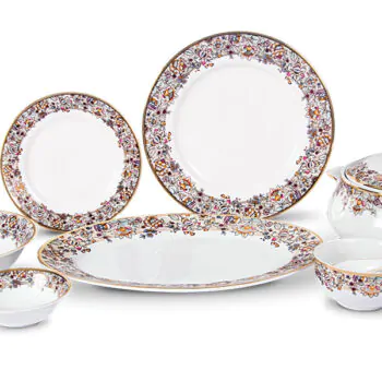 The Gold Lining Dinnerware Collection- 21 piece Dining Set