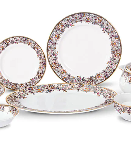 The Gold Lining Dinnerware Collection- 21 piece Dining Set