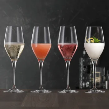 SPIEGELAU Prosecco Crystal Glasses (258ml, Set of 4) - Made in Germany