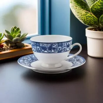 Imari Cup and Saucer Set by Dankotuwa – 12 Pieces