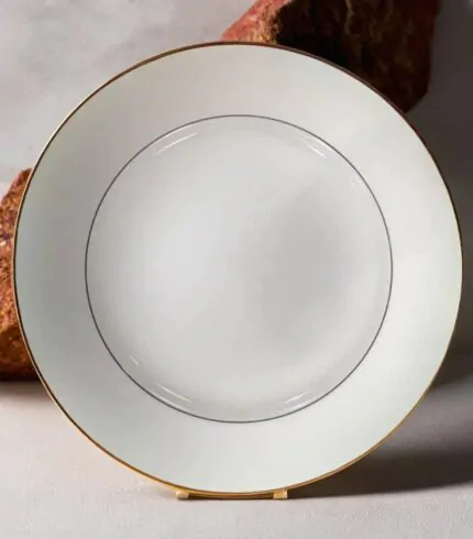 Azure 21-Piece Porcelain Dinner Set - Gold Lining