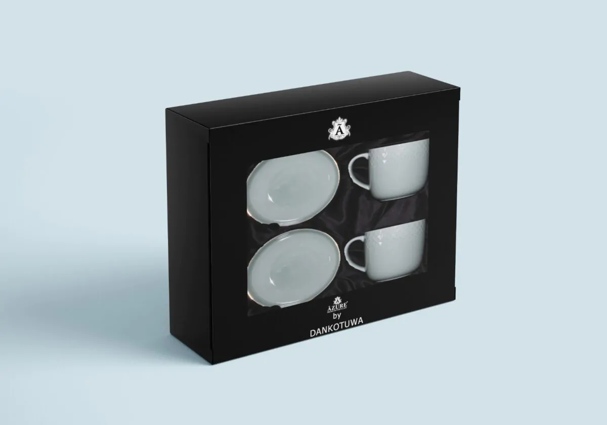 WATER DROP GIFT SET – GREEN | 4-Piece Premium Porcelain Snack Set