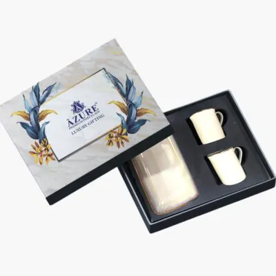 SIP & SNACK GIFT SET – Brown (3-Piece Premium Porcelain Set)