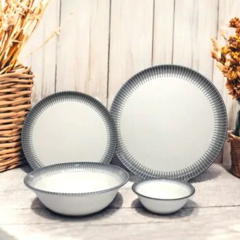 Vua 20-Piece Premium Porcelain Dinner Set – Symmetry & Elegance Redefined