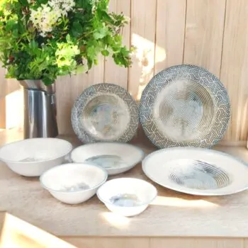 Tenedos 20-Piece Premium Porcelain Dinner Set – Inspired by the Aegean Sea
