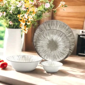ARNIM 20-Piece Premium Porcelain Dinner Set – Ocean-Inspired Minimalist Design